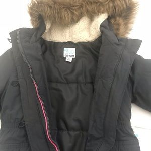 OLD NAVY Dark gray jacket w/Fleece Hood  S 6/7 NEW